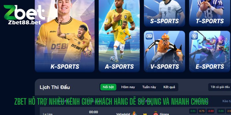 ZBET Hỗ TRợ nhiều kênh giúp khách hàng dễ sử dụng và nhanh chóng 