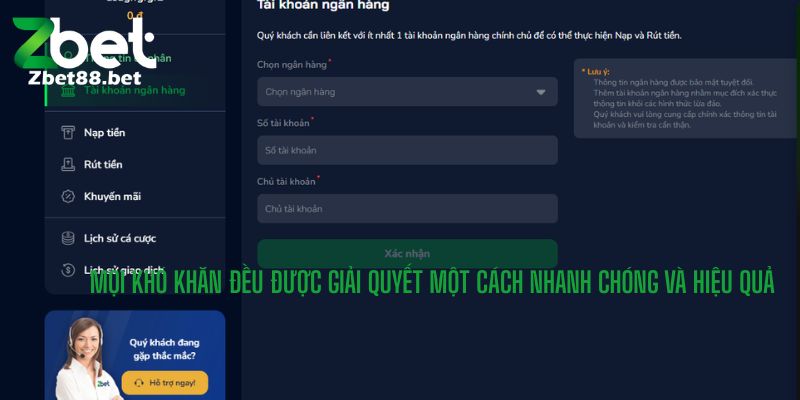 mọi khó khăn đều được giải quyết một cách nhanh chóng và hiệu quả